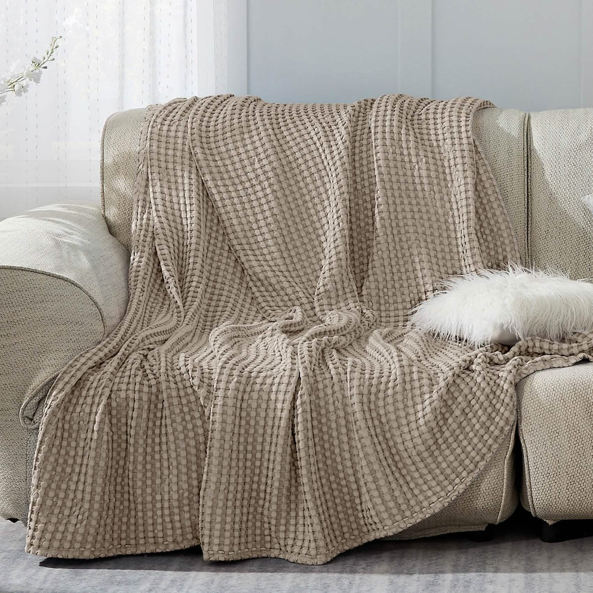 Rayon Derived From Bamboo Waffle Blanket