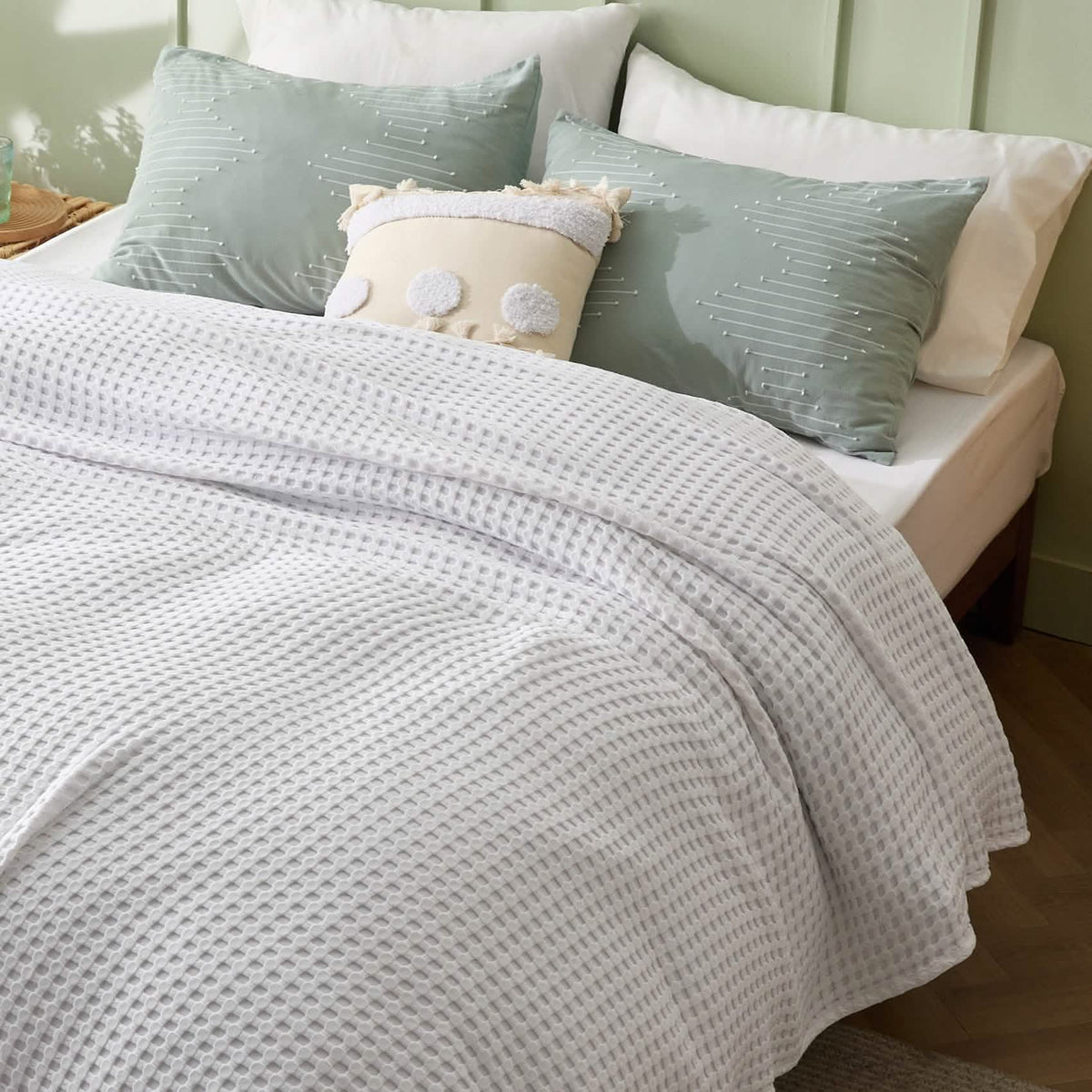 Rayon Derived From Bamboo Waffle Blanket