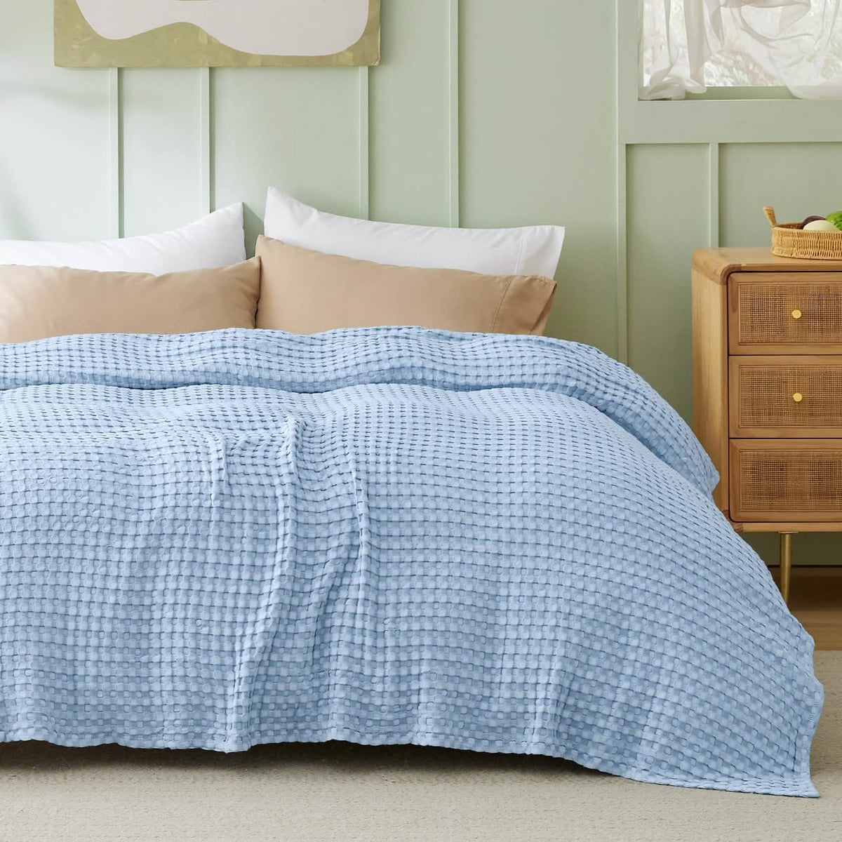 Rayon Derived From Bamboo Waffle Blanket