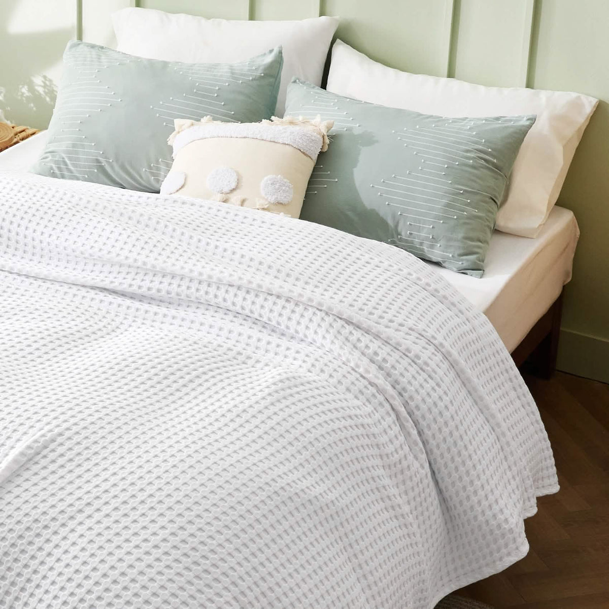 Rayon Derived From Bamboo Waffle Blanket