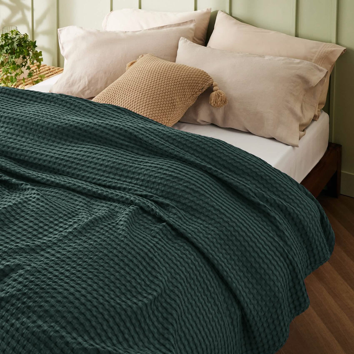 Rayon Derived From Bamboo Waffle Blanket