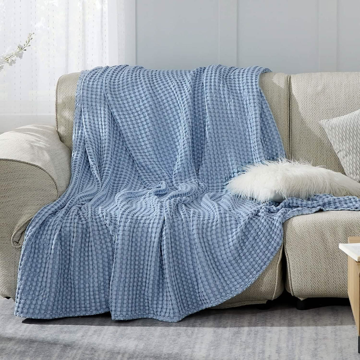 Rayon Derived From Bamboo Waffle Blanket