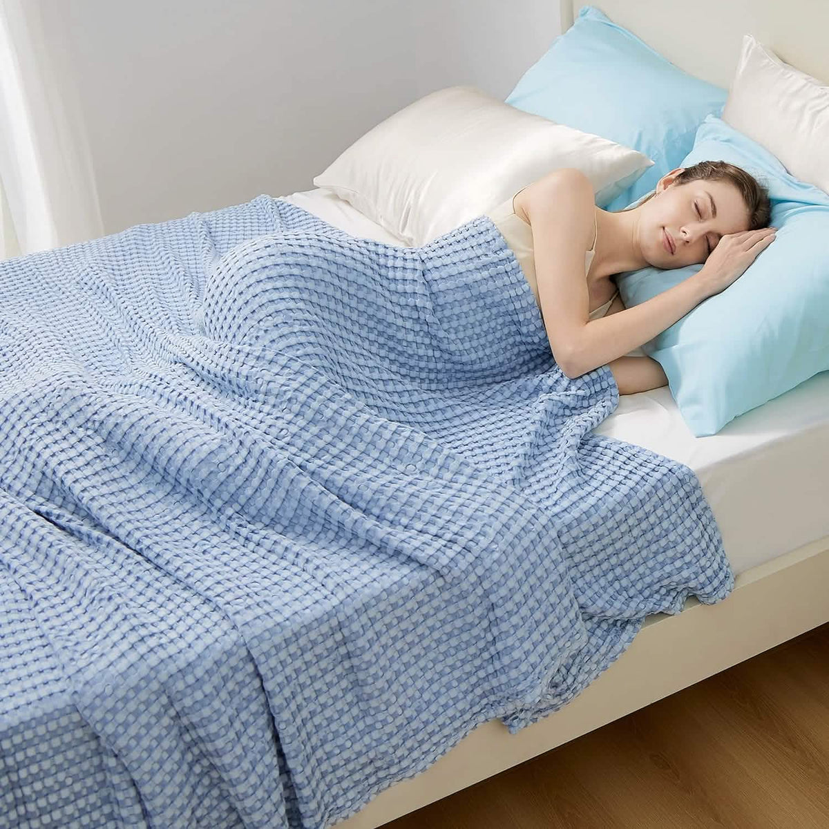 Rayon Derived From Bamboo Waffle Blanket