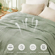 Rayon Derived From Bamboo Waffle Blanket
