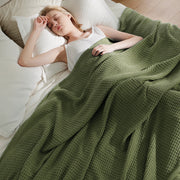 Cotton Waffle Weave Blanket