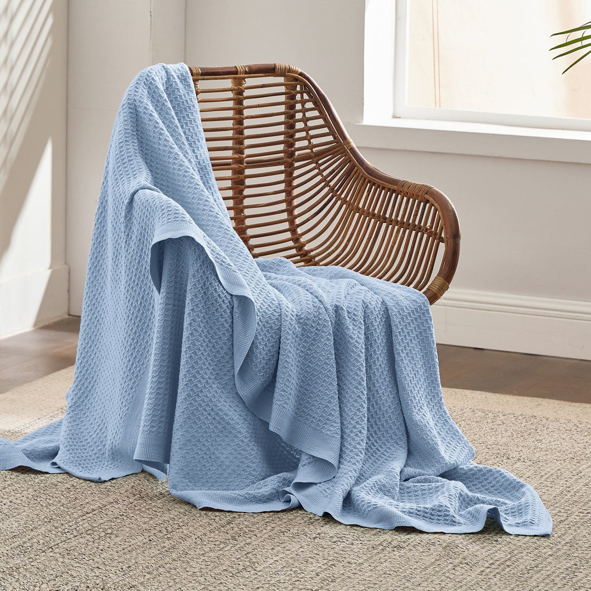 Cotton Waffle Weave Blanket