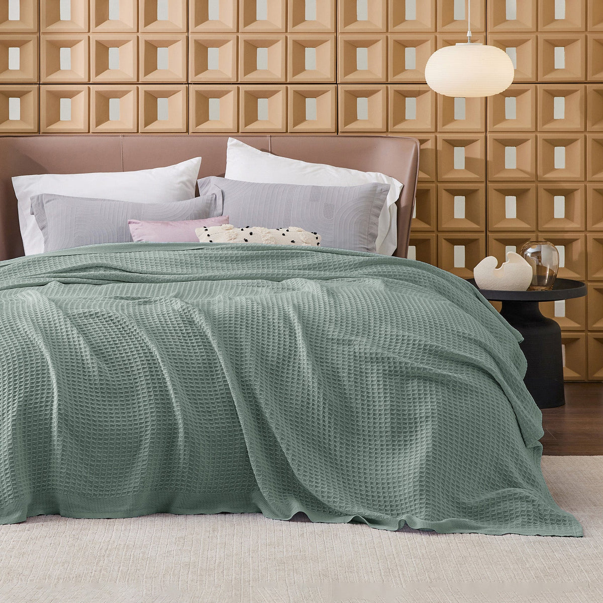 Cotton Waffle Weave Blanket