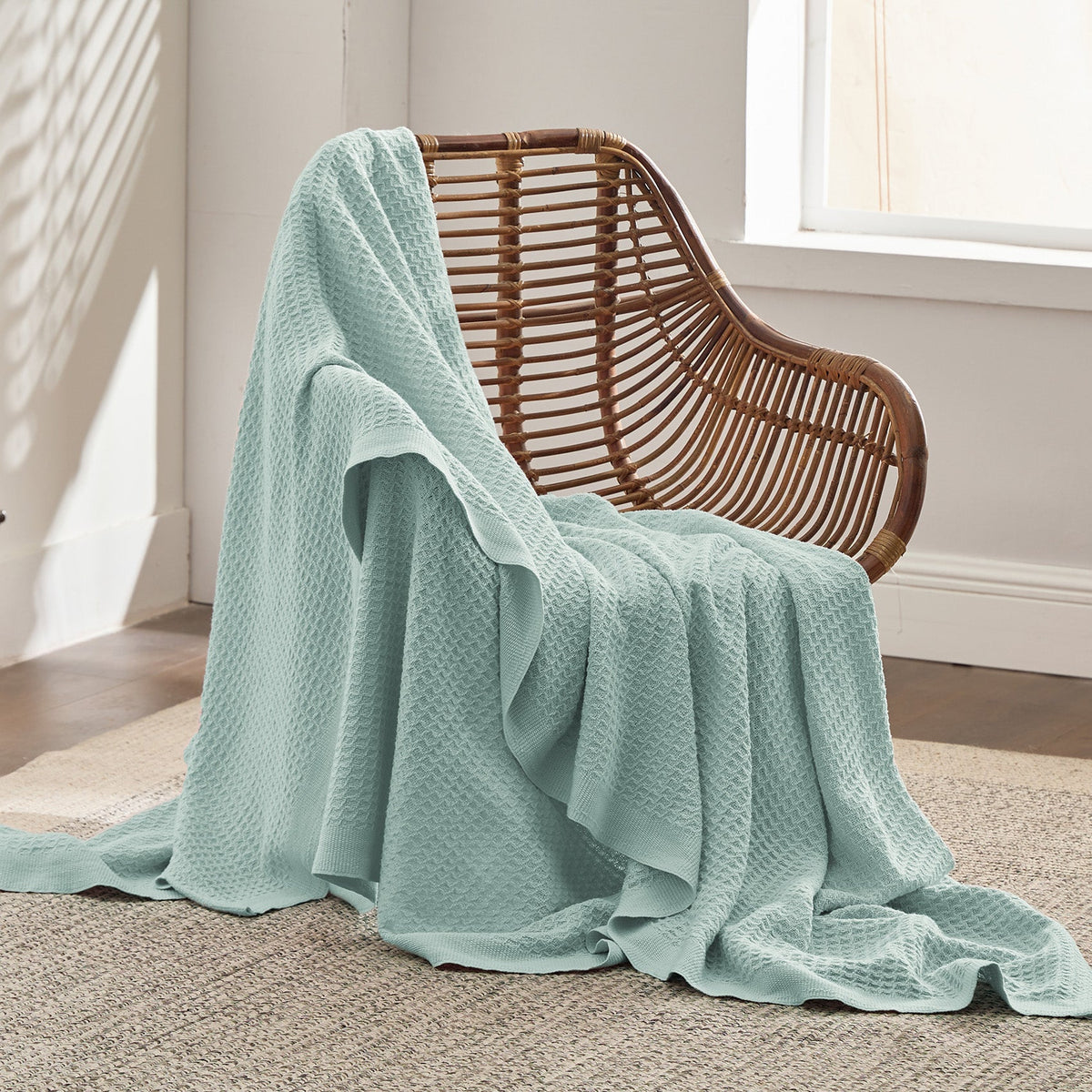 Cotton Waffle Weave Blanket