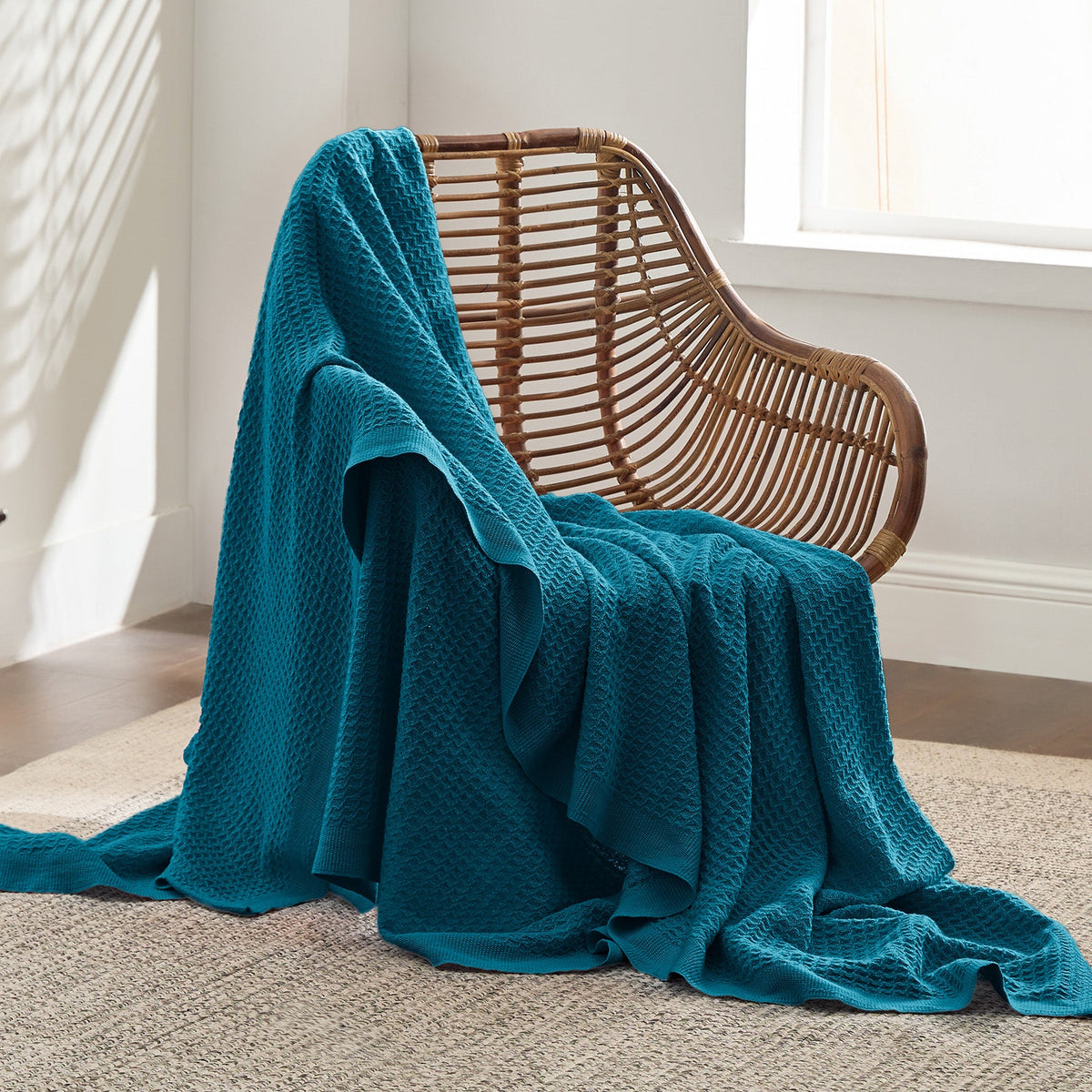 Cotton Waffle Weave Blanket