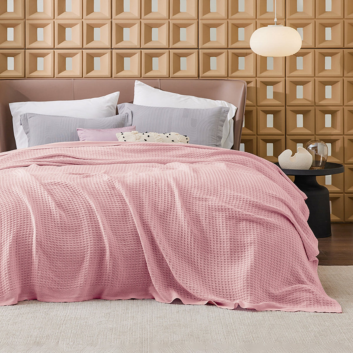 Cotton Waffle Weave Blanket
