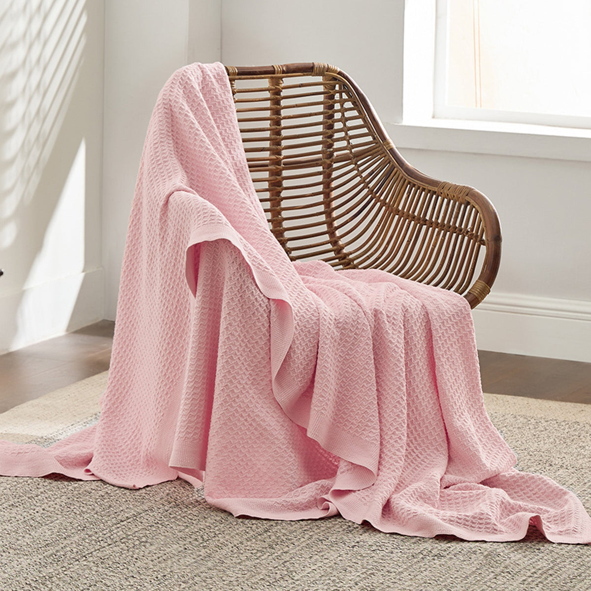 Cotton Waffle Weave Blanket
