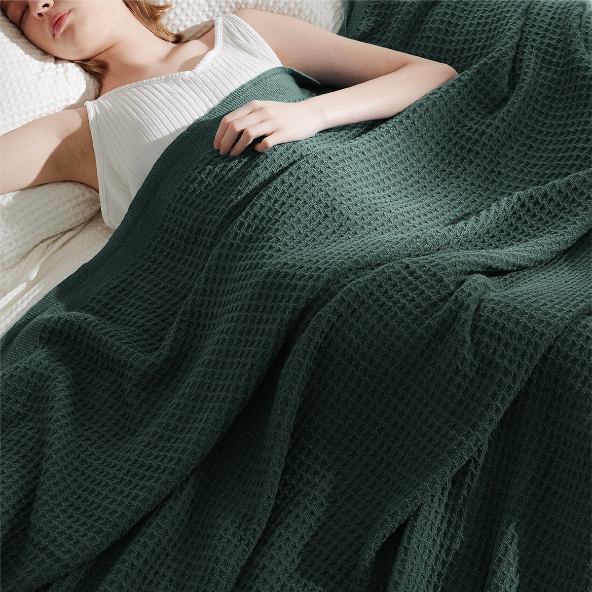 Cotton Waffle Weave Blanket