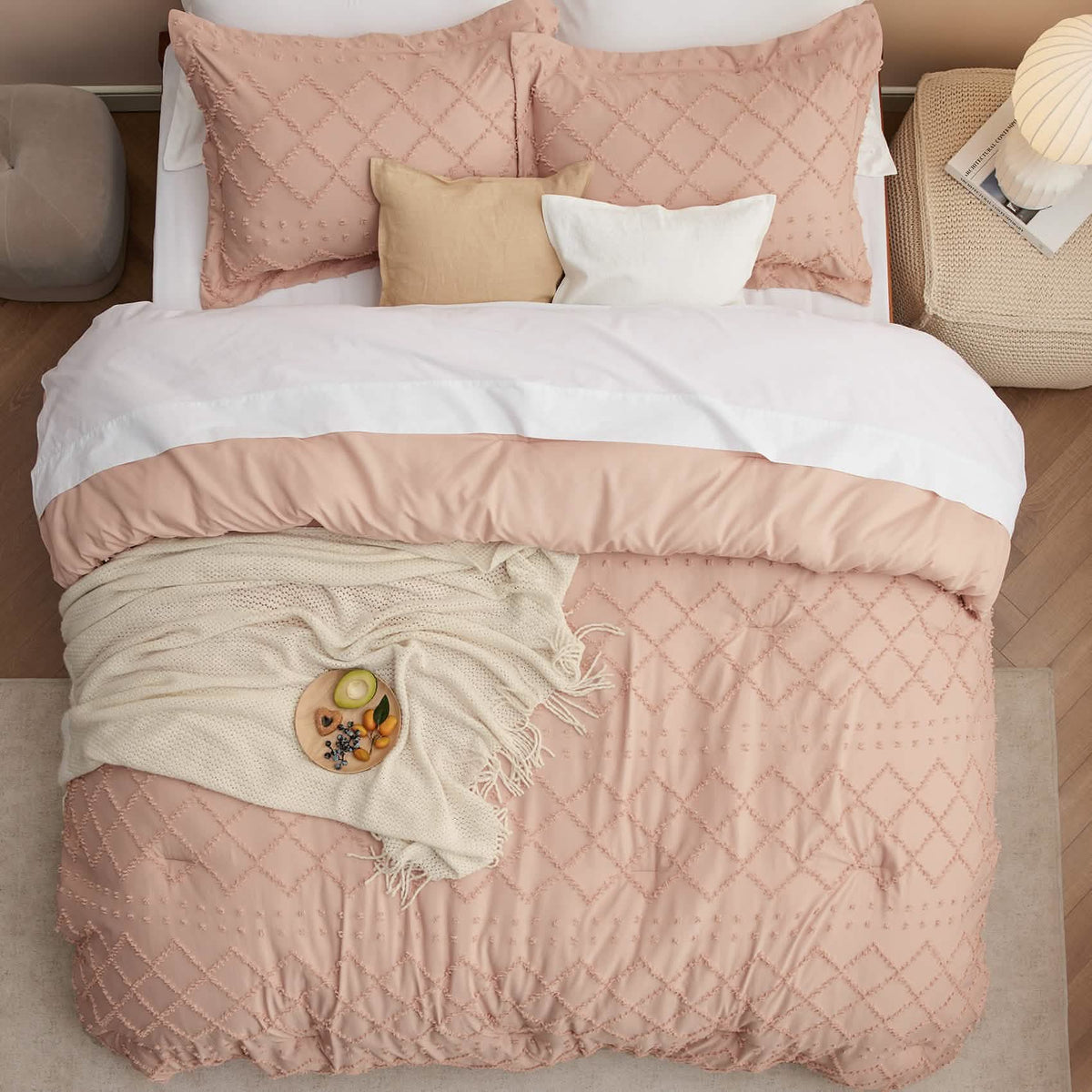 Tufted Embroidery Comforter Set