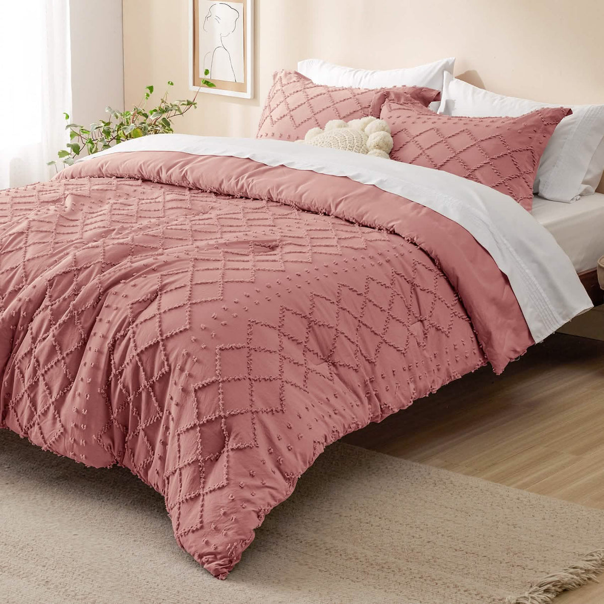 Tufted Embroidery Comforter Set