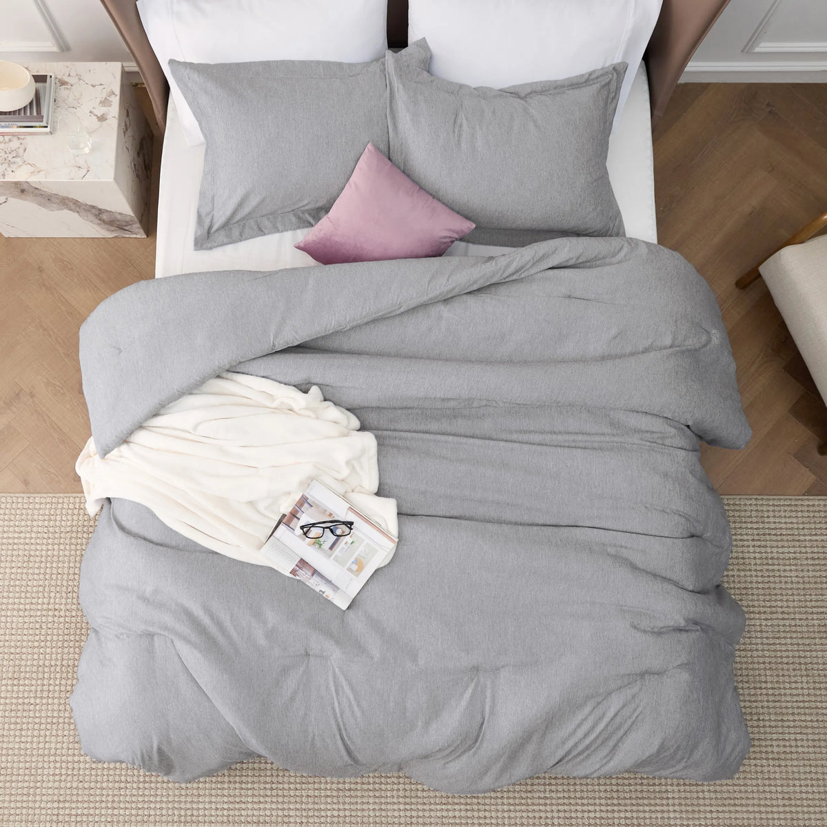 Cationic Dye Comforter Set 100gsm