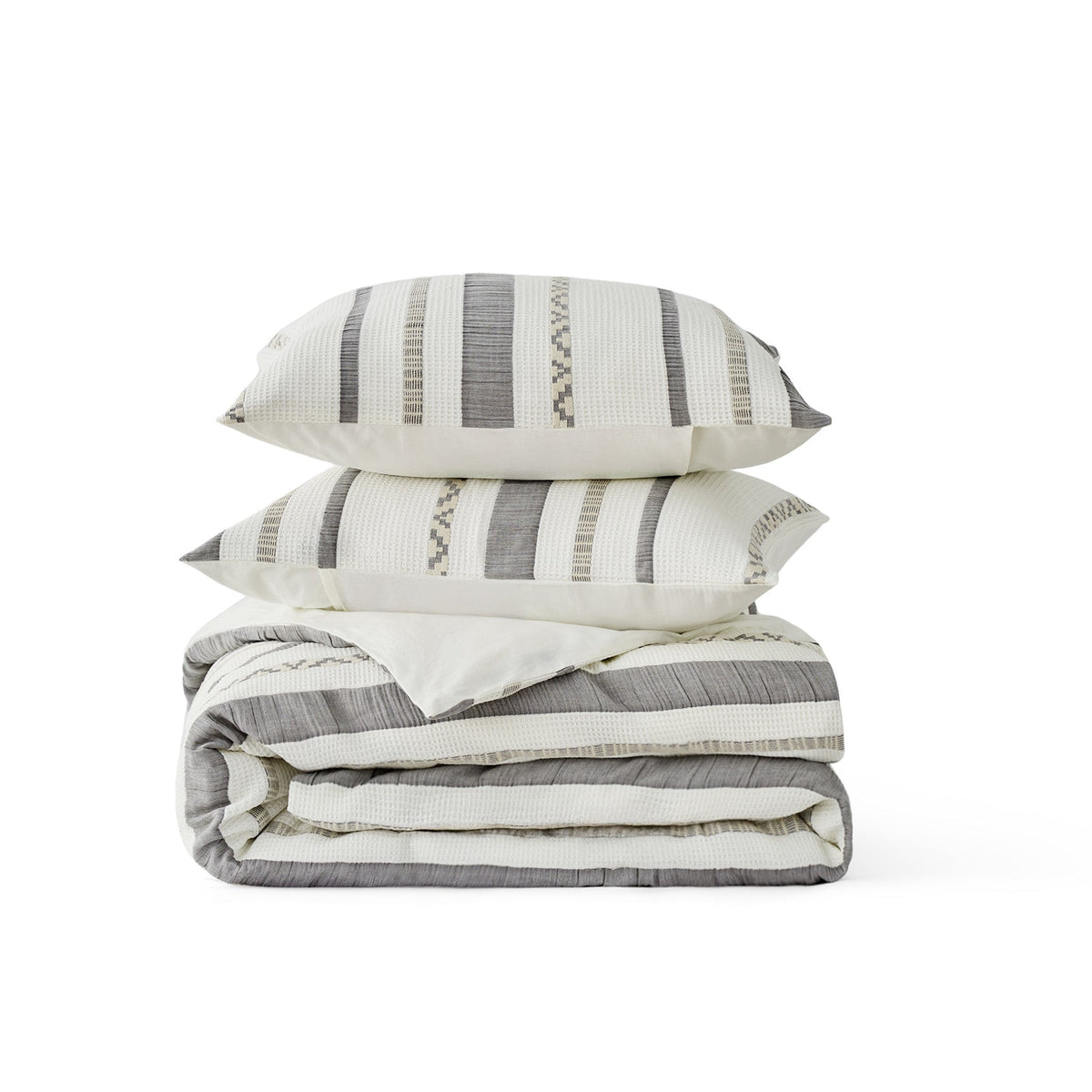 Cotton Boho Waffle Weave Duvet Cover Set