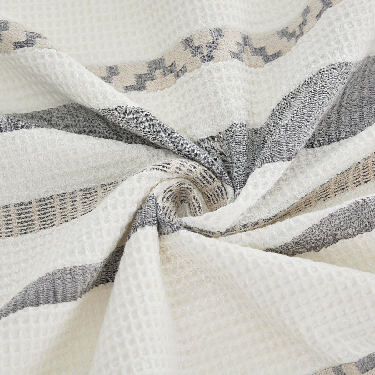 Cotton Boho Waffle Weave Duvet Cover Set