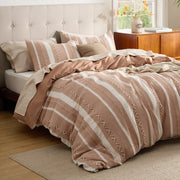 Cotton Boho Waffle Weave Duvet Cover Set
