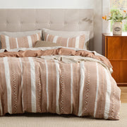 Cotton Boho Waffle Weave Duvet Cover Set