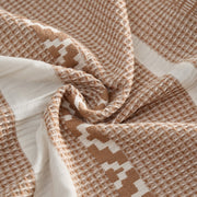 Cotton Boho Waffle Weave Duvet Cover Set