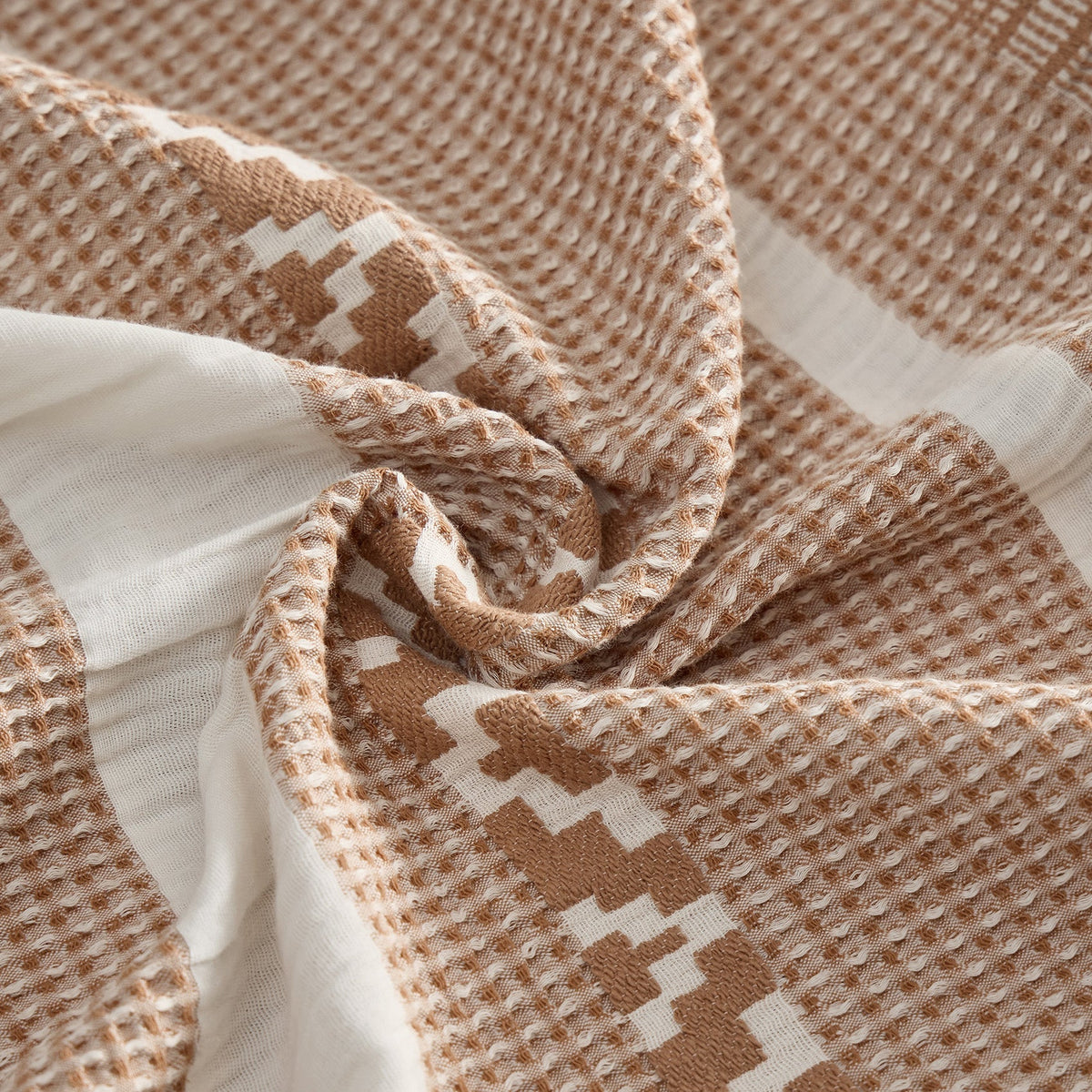 Cotton Boho Waffle Weave Duvet Cover Set