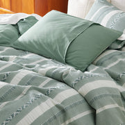 Cotton Boho Waffle Weave Duvet Cover Set