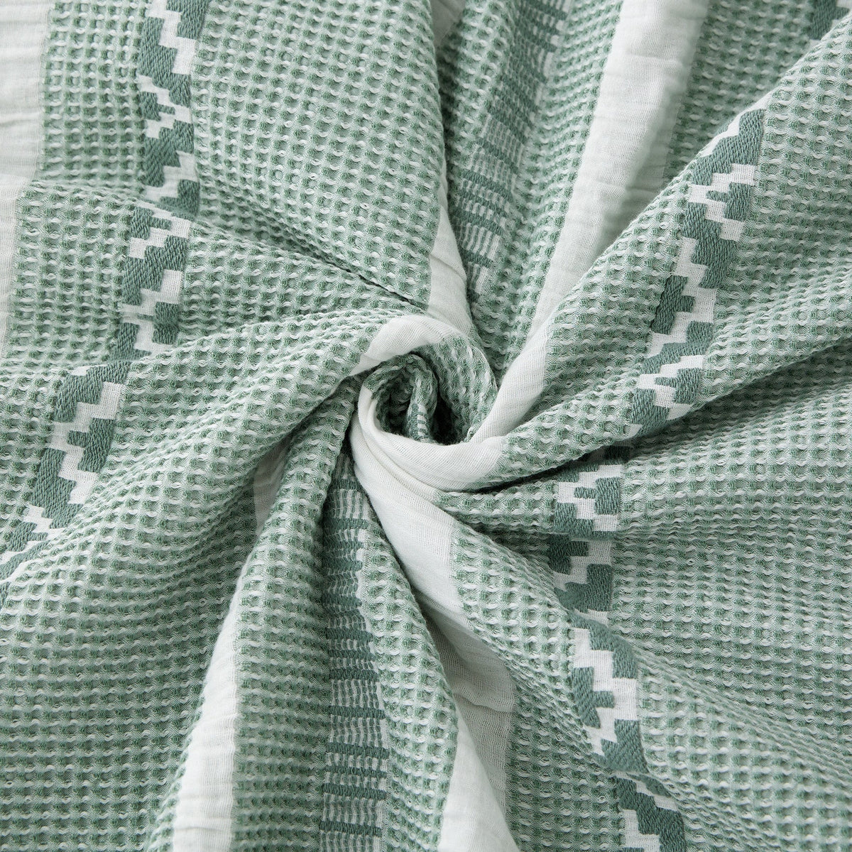 Cotton Boho Waffle Weave Duvet Cover Set