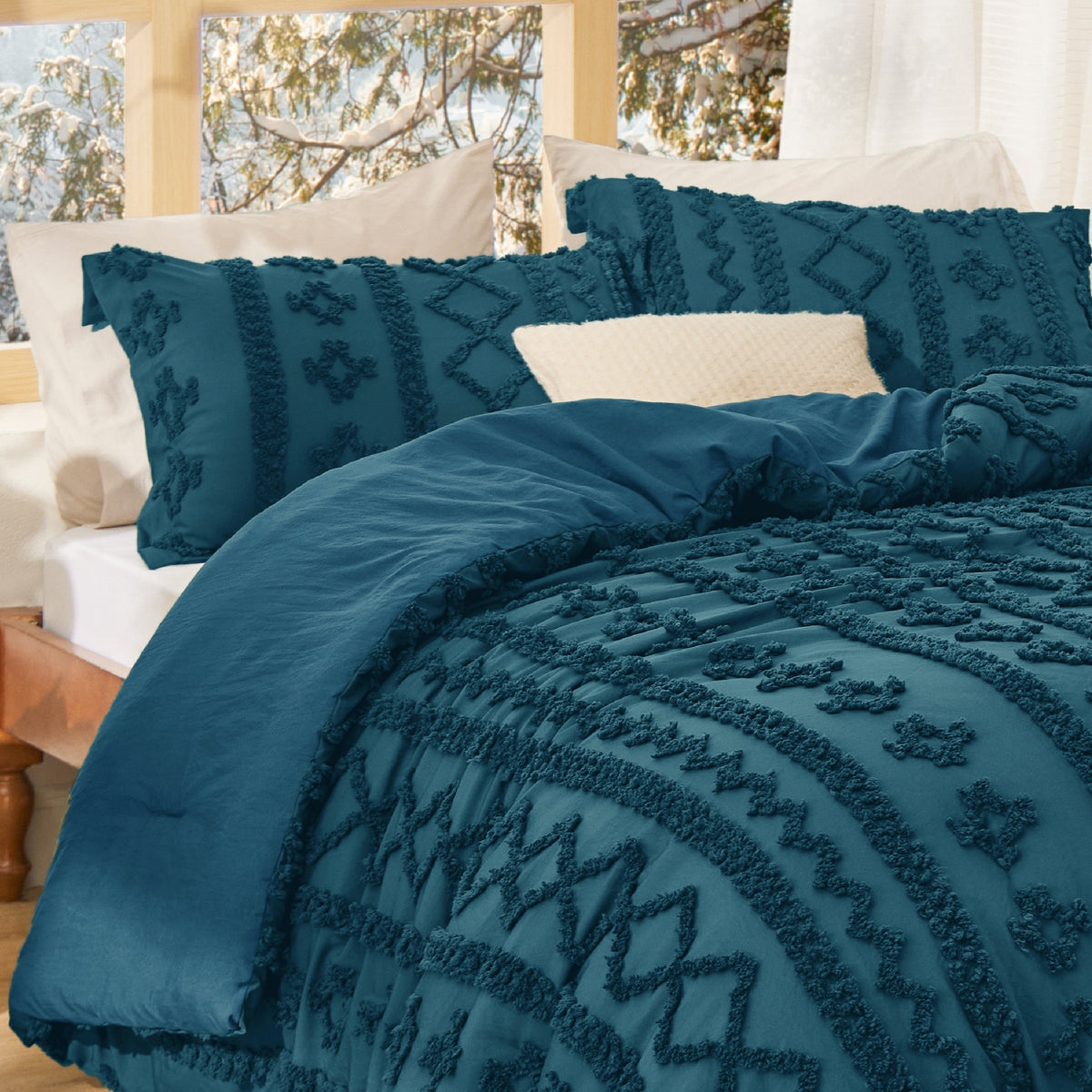 Boho Deluxe Embroidery Comforter Set