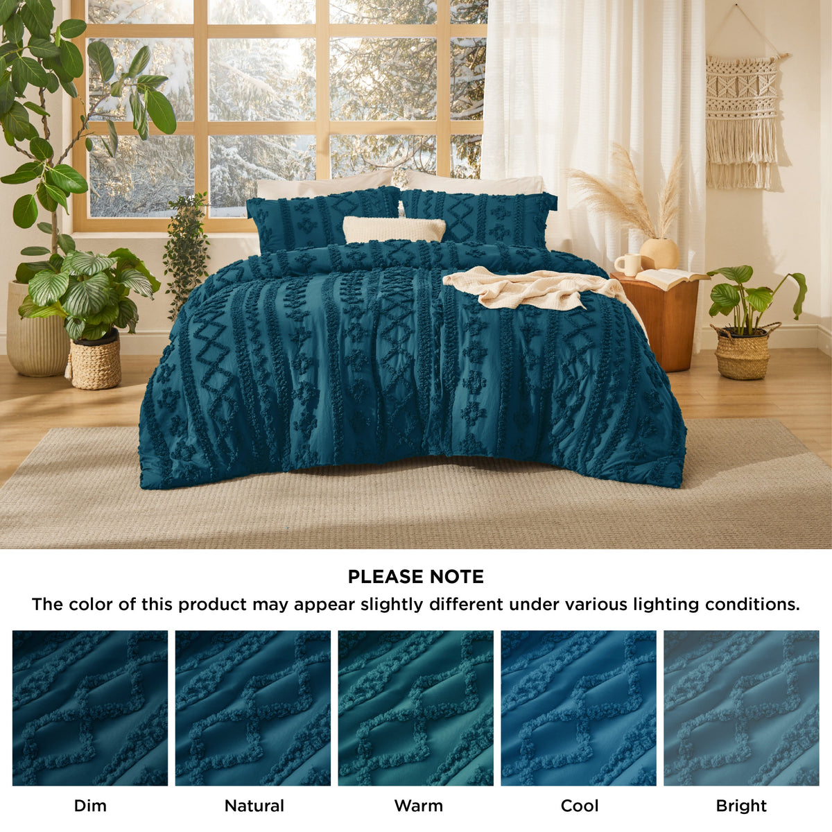 Boho Deluxe Embroidery Comforter Set