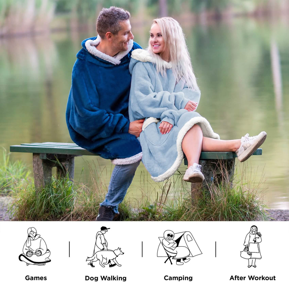 Sherpa Fleece Blanket Hoodie