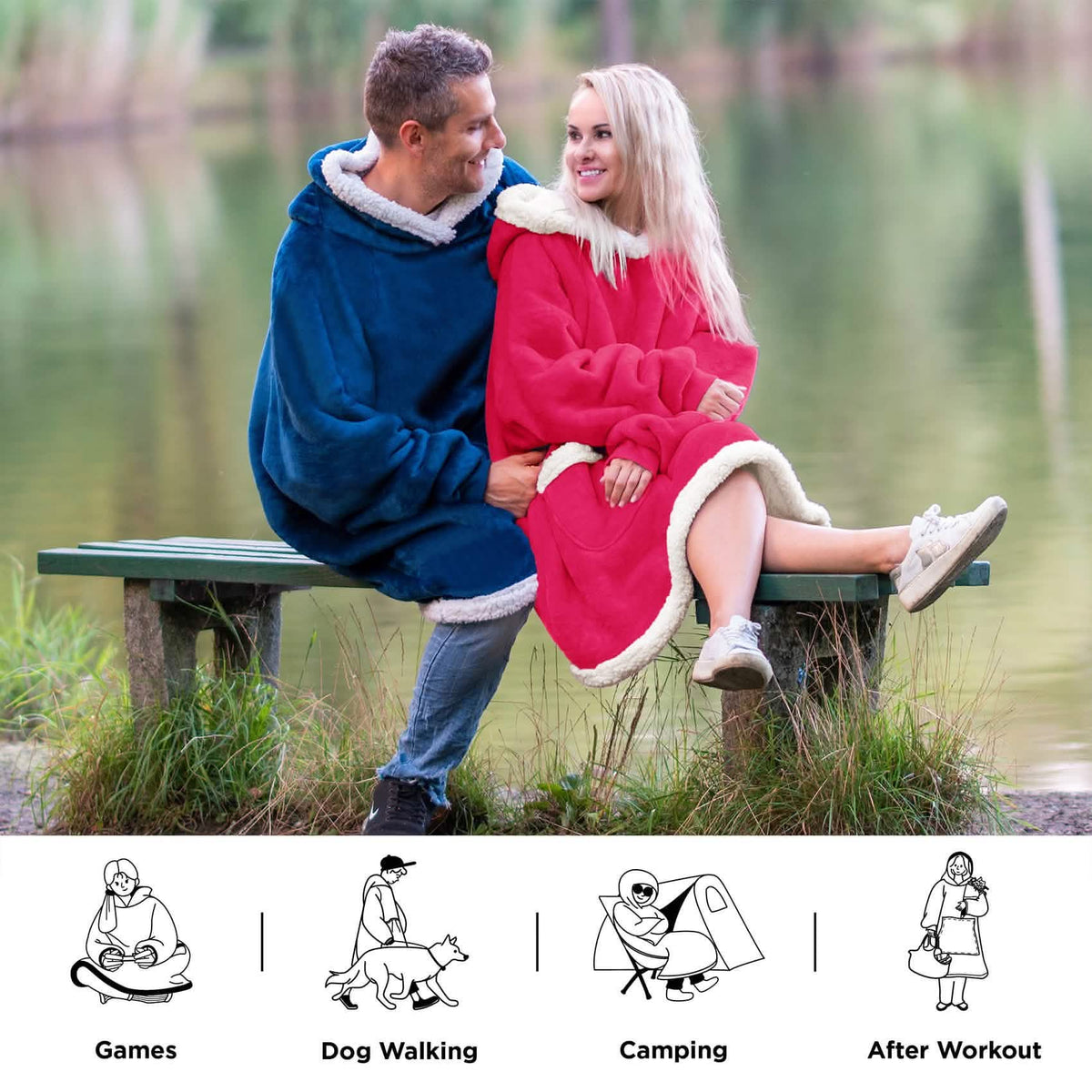 Sherpa Fleece Blanket Hoodie