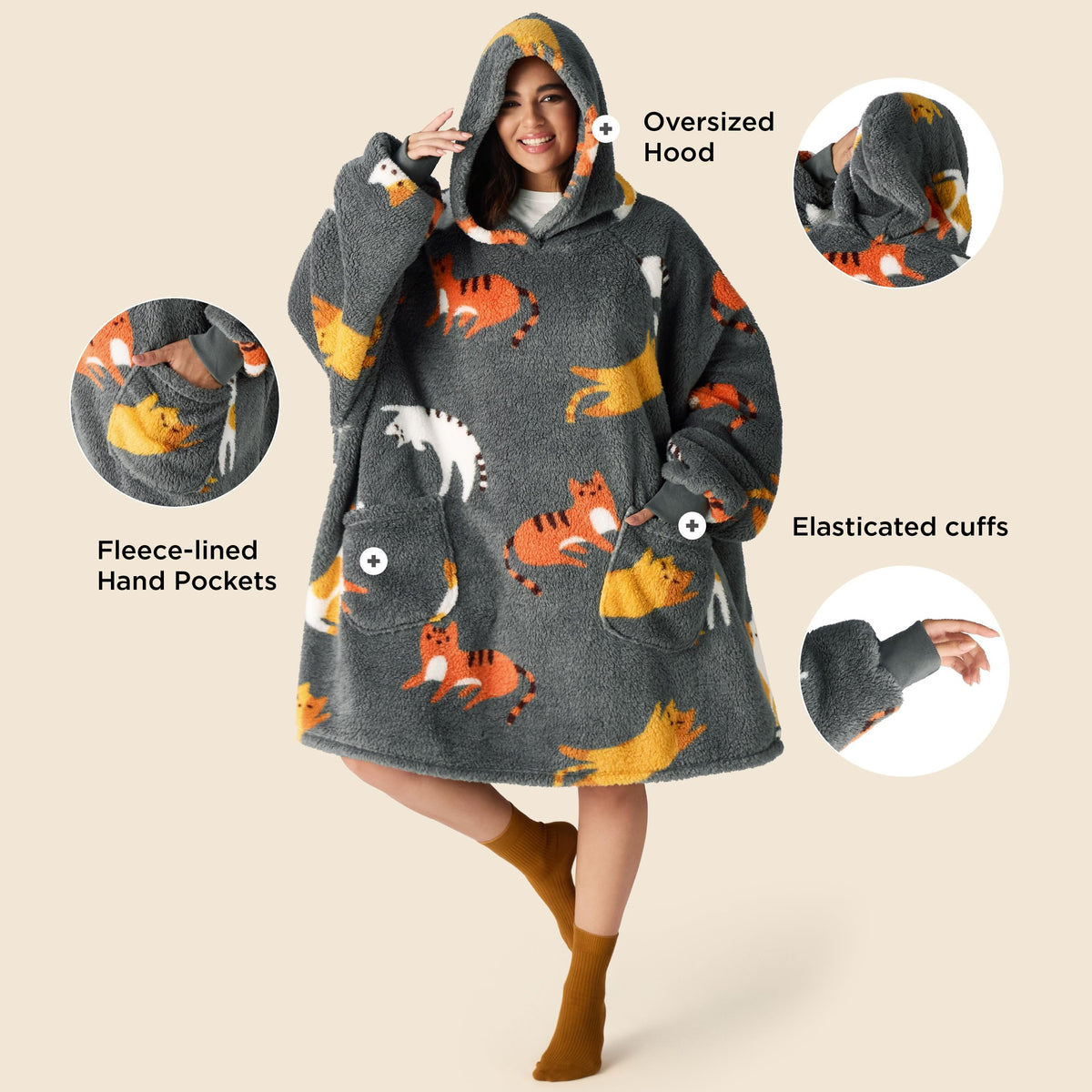 Shaggy Sherpa Blanket Hoodie