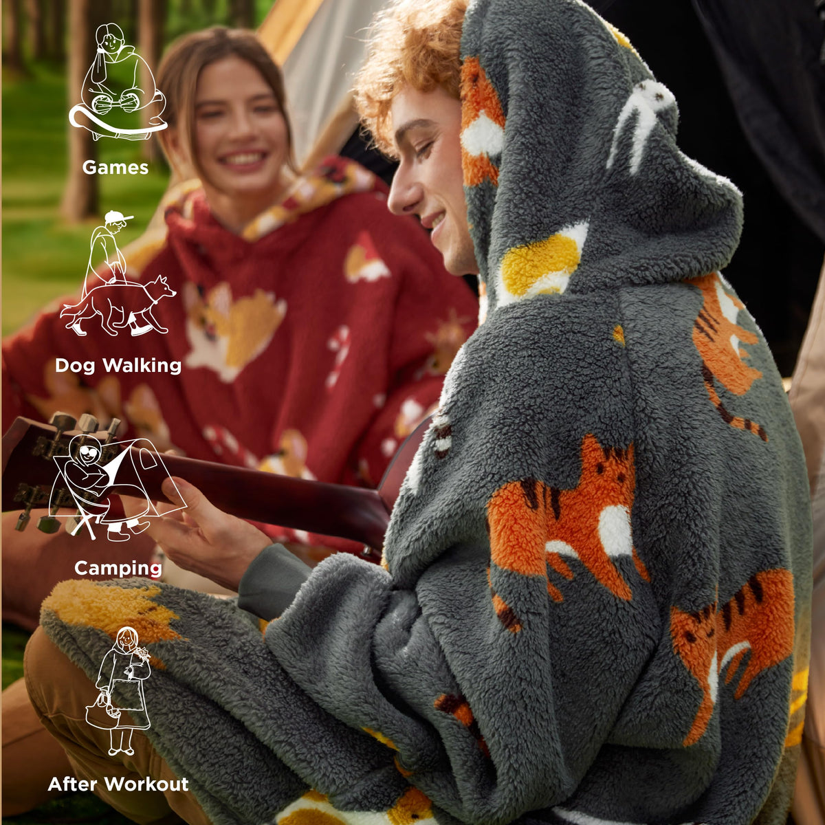 Shaggy Sherpa Blanket Hoodie