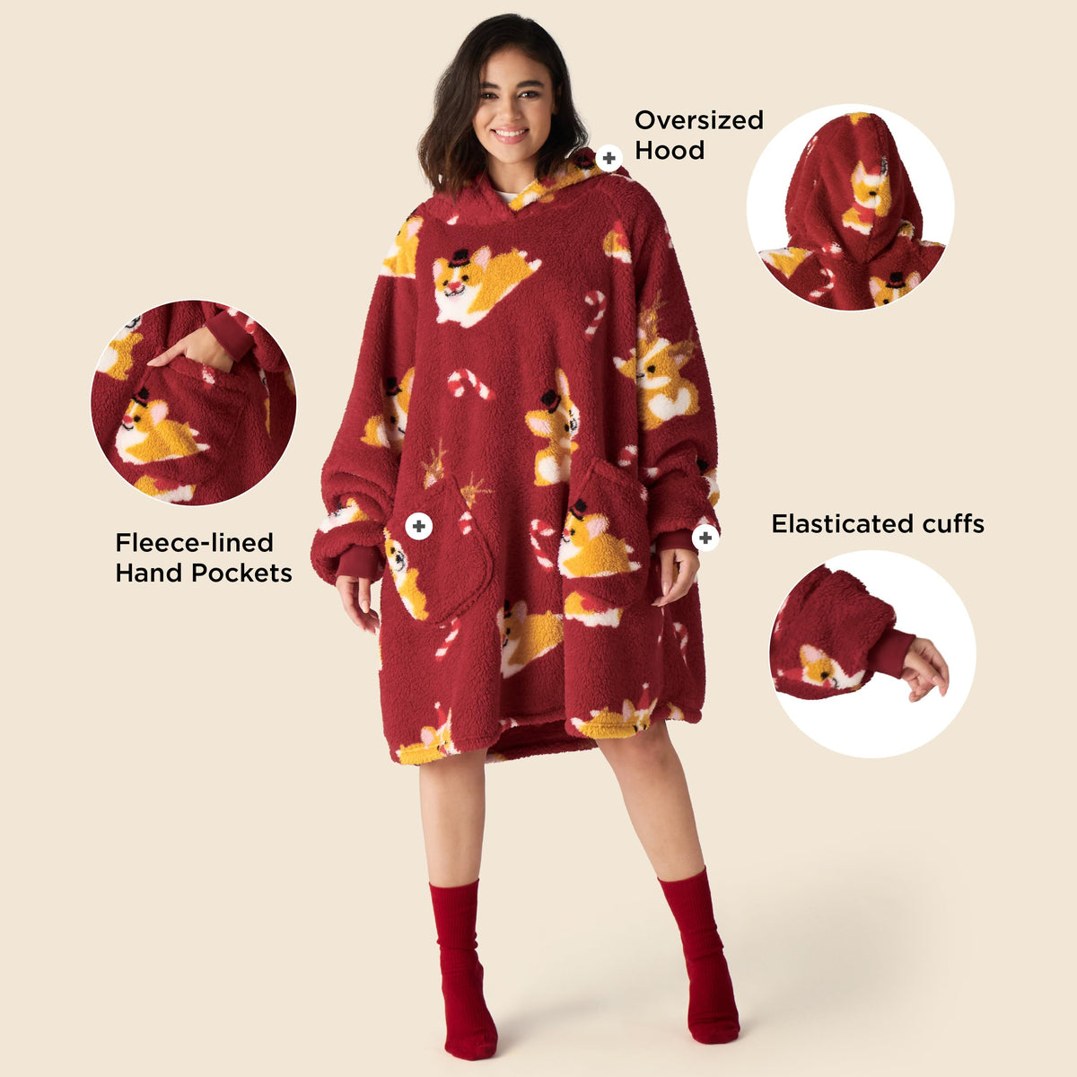 Shaggy Sherpa Blanket Hoodie