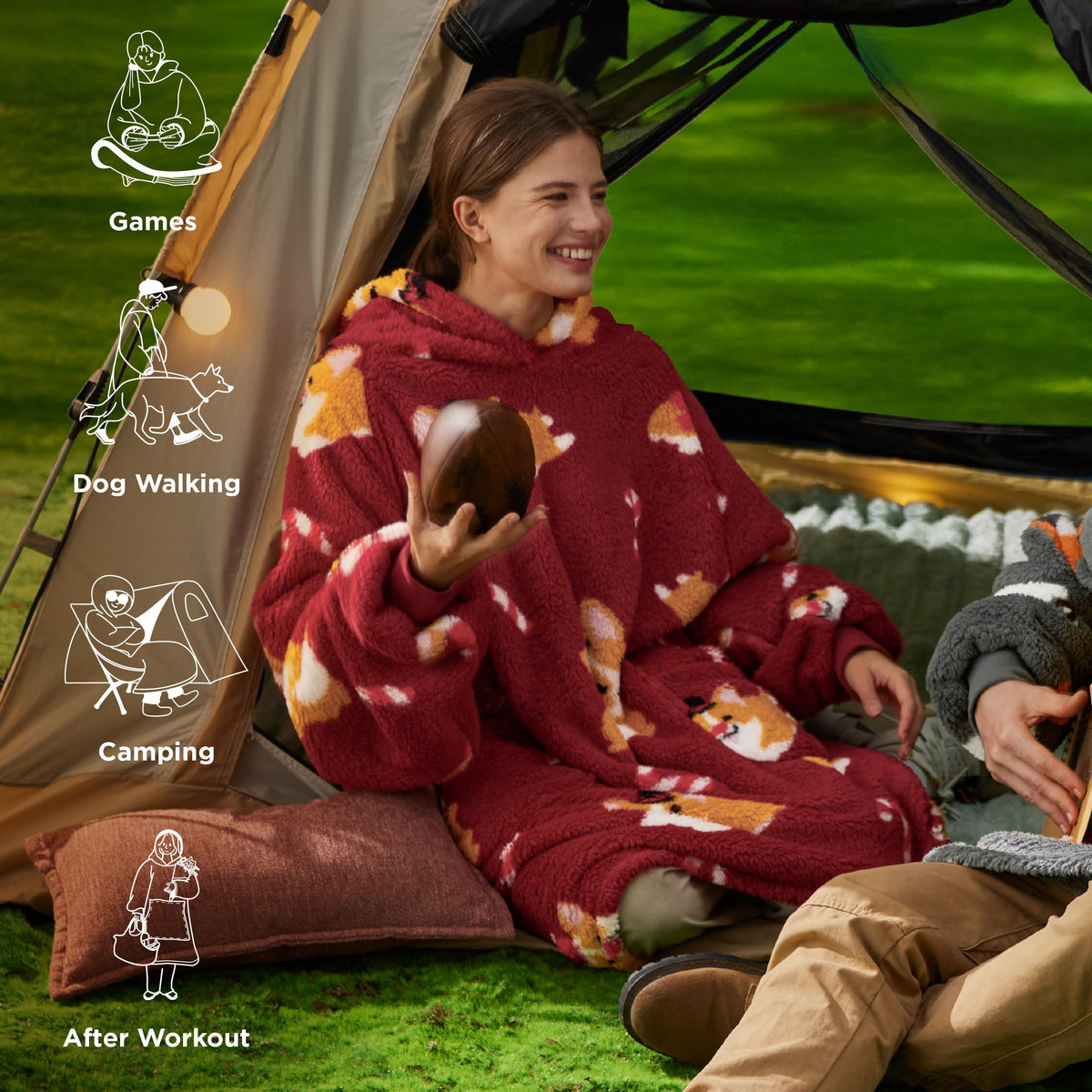 Shaggy Sherpa Blanket Hoodie