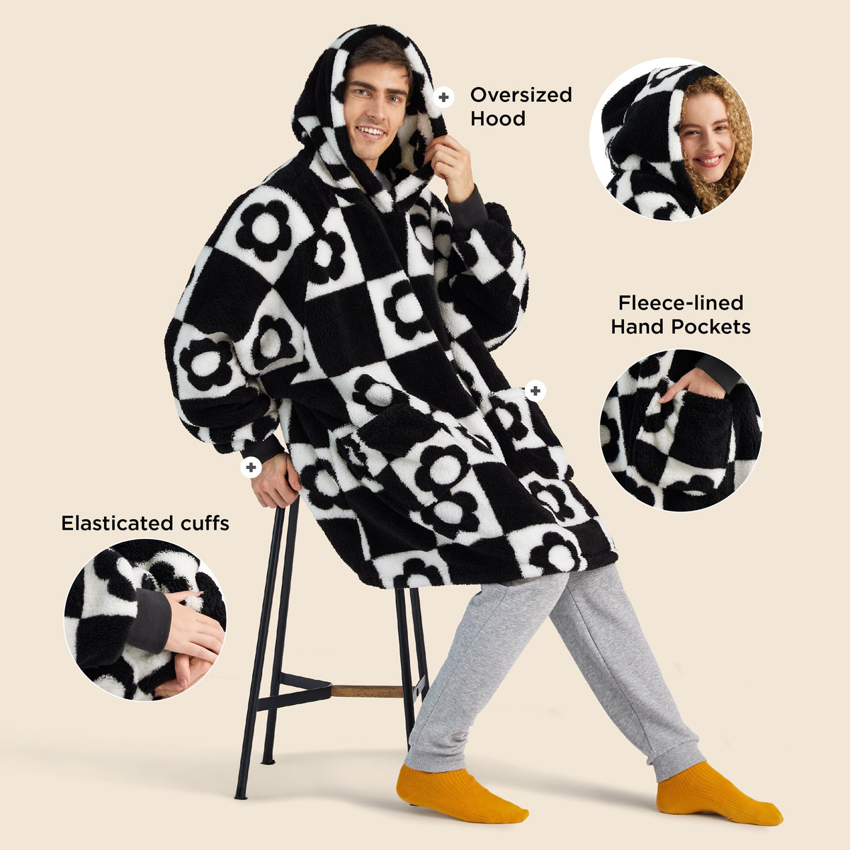 Shaggy Sherpa Blanket Hoodie