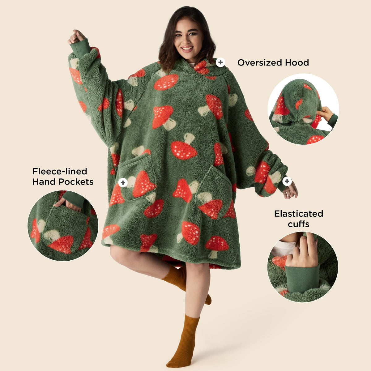Shaggy Sherpa Blanket Hoodie