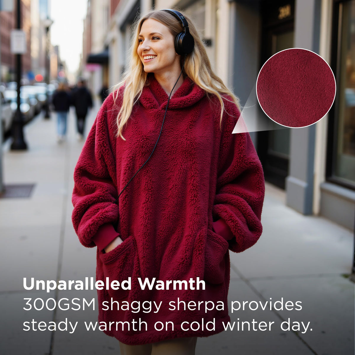 Shaggy Sherpa Blanket Hoodie
