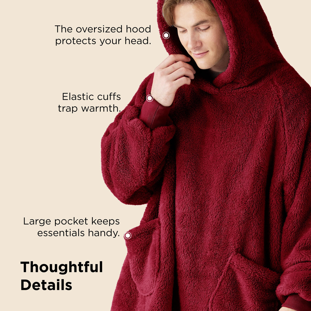 Shaggy Sherpa Blanket Hoodie