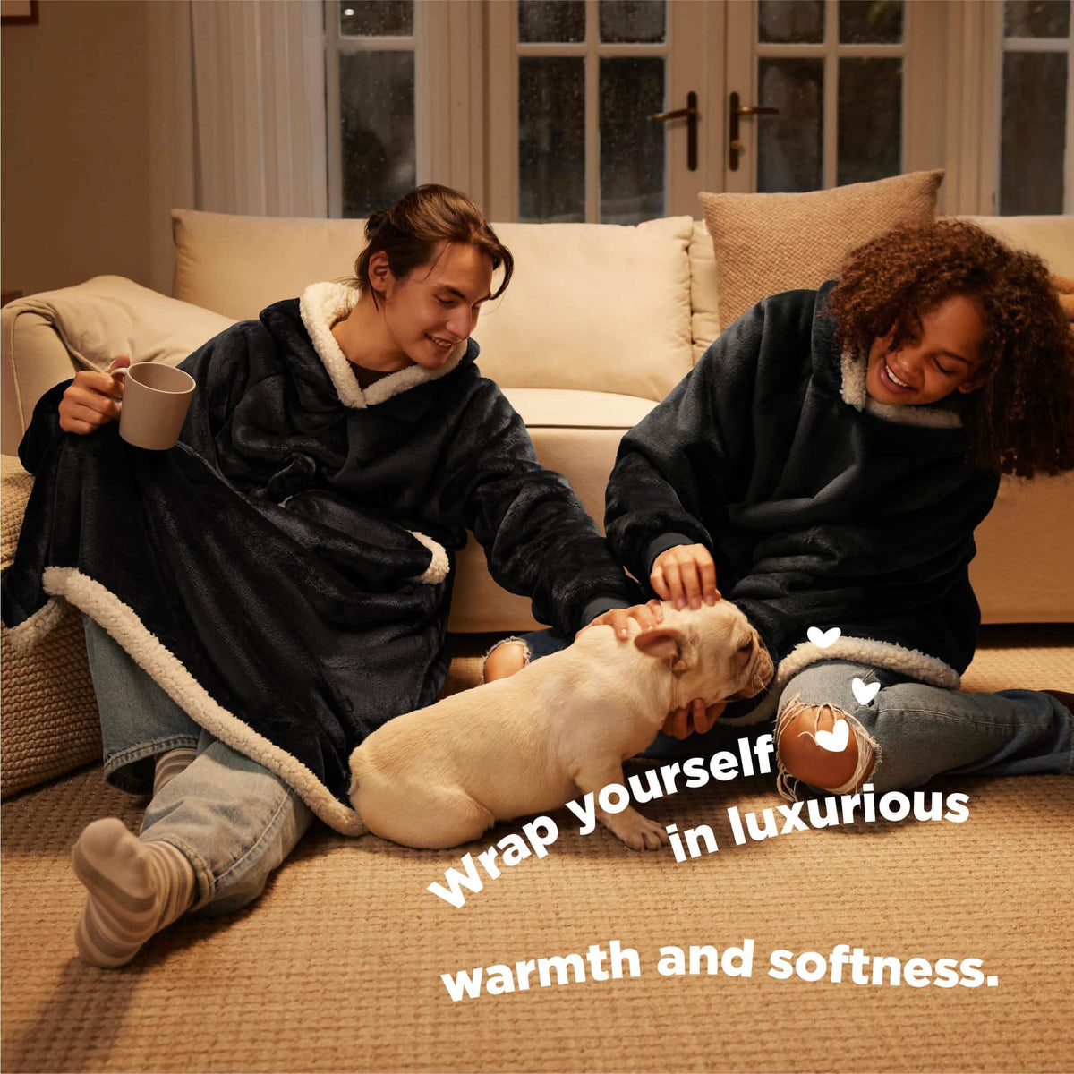 Sherpa Fleece Blanket Hoodie