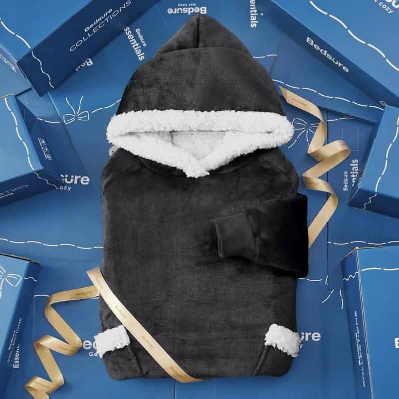 Sherpa Fleece Blanket Hoodie