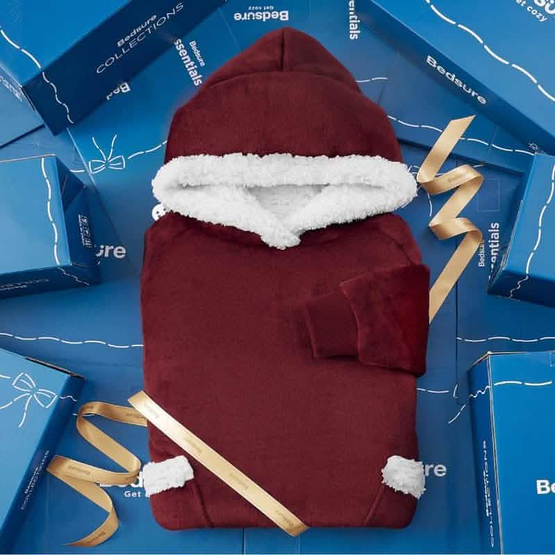 Sherpa Fleece Blanket Hoodie