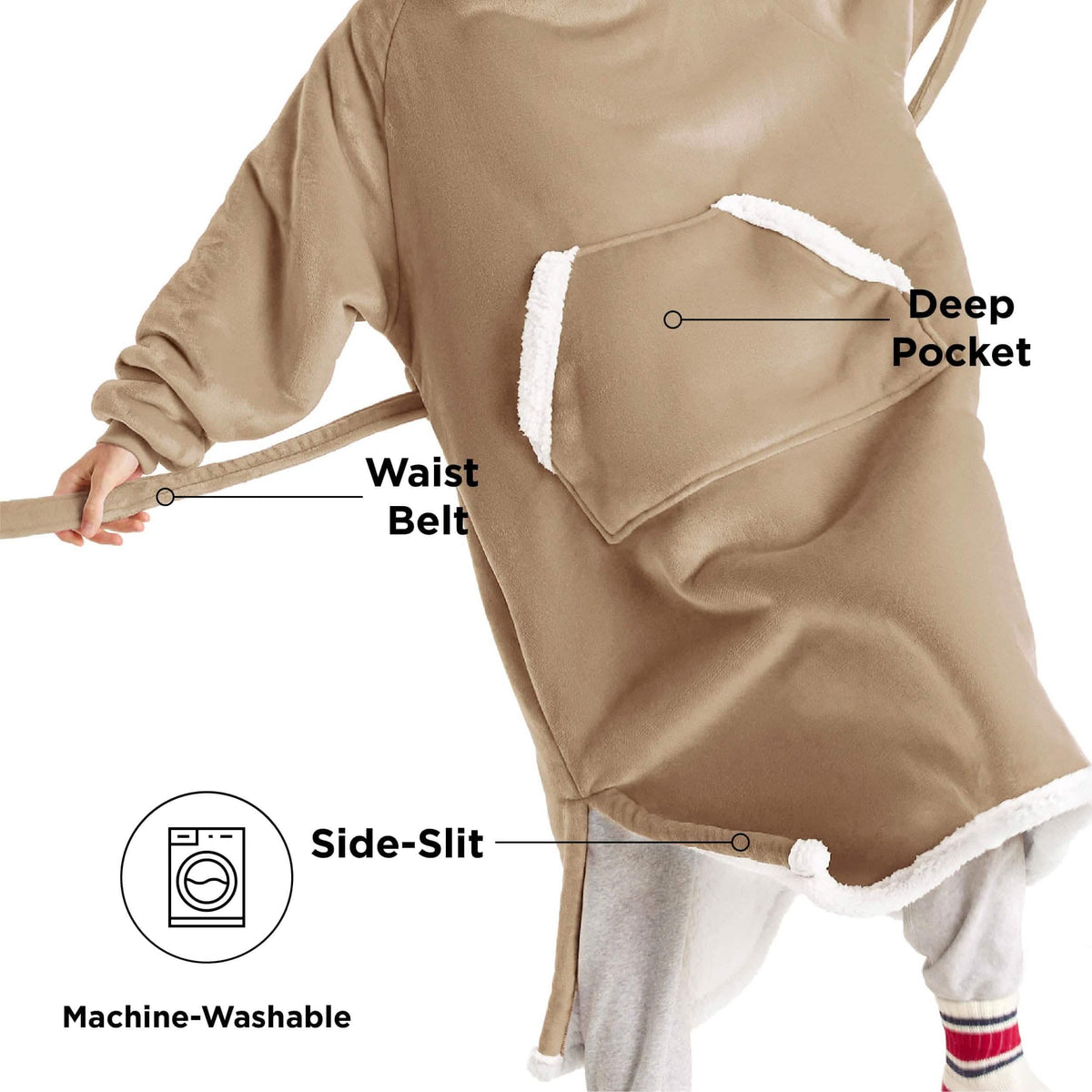 Sherpa Fleece Blanket Hoodie