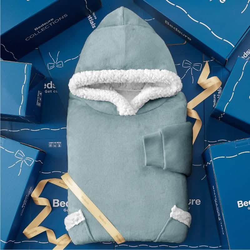 Sherpa Fleece Blanket Hoodie
