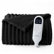 Striped Flannel Heated Blanket