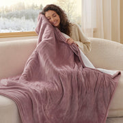Solid Flannel Heated Blanket