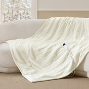 Solid Flannel Heated Blanket
