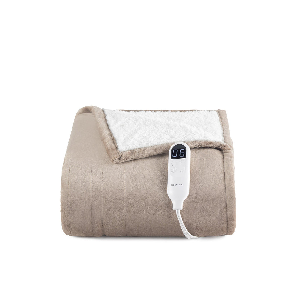 Solid Flannel Heated Blanket