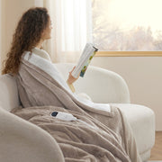 Solid Flannel Heated Blanket