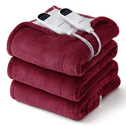 Solid Flannel Heated Blanket